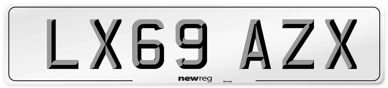 LX69 AZX Number Plate from New Reg